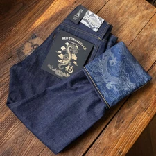 Red Tornado Year of The Dragon Limited Edition 14oz Selvedge Denim Jeans Indigo