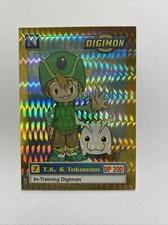 FOIL PRISM Digimon Card T.K. & Tokomon 10 Of 34 Animated Series Holo Parallel