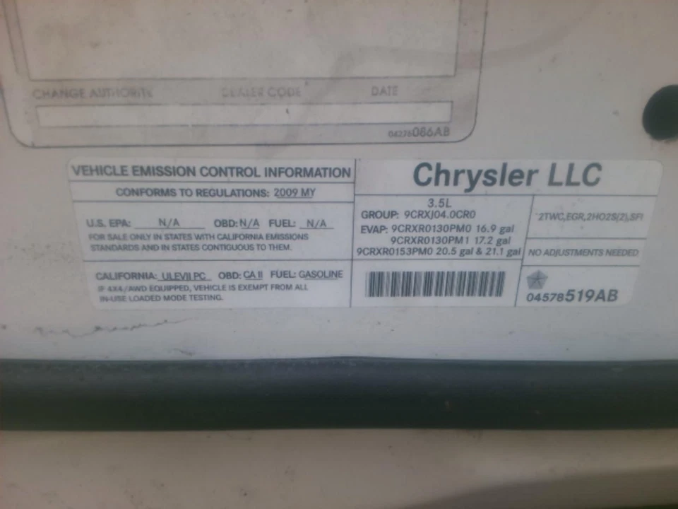 2009 Dodge Journey Instrument Panel Air Bag - Used, White, 154K Miles Foto 3 de 4