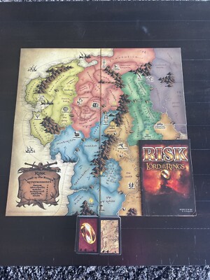 Risk Lord of the Rings The Middle Earth Conquest-Board Cards And Instructions