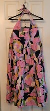 Ava & Viv Pink Multicolor Floral Print Smocked Tie Back women Midi Dress Size 2X