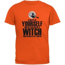 Halloween Always Be Yourself Witch Orange Youth T-Shirt