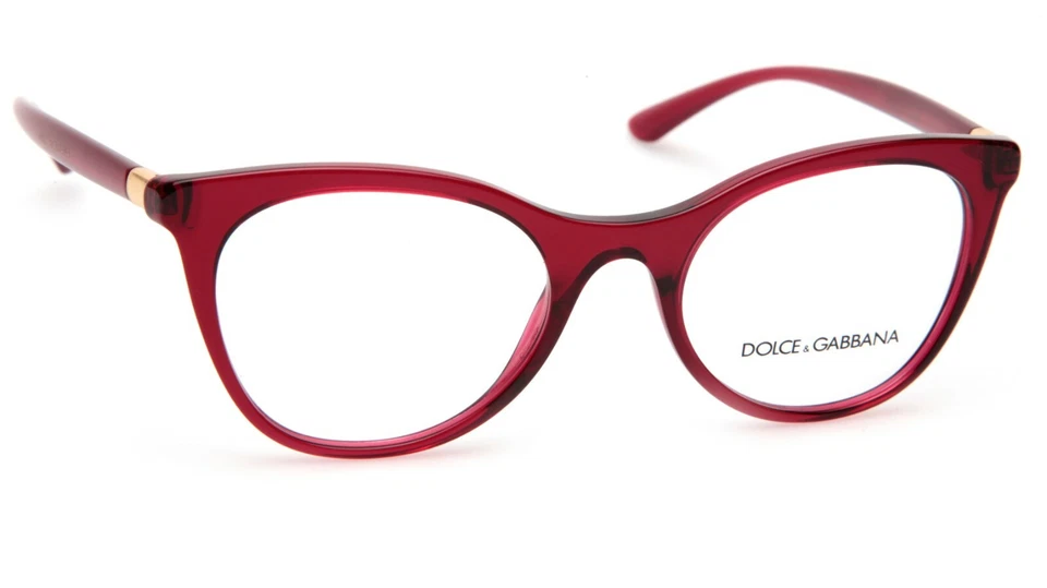 NOVA ARMAÇÃO DE ÓCULOS D&G Dolce& Gabbana DG 3312 3211 vermelha 52-20-140 B42 Itália - Imagem 3 de 4