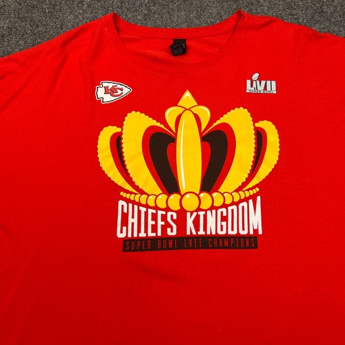 Gildan NFL Kansas City Chiefs Kingdom Crown T Shirt Adult 3XL Red Super Bowl Tee - Picture 2 of 8