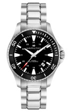 New Hamilton Khaki Navy Scuba Auto ST Steel Black Dial Men's Watch H82335131