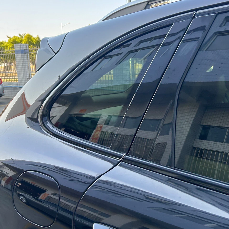 Glossy Black Chrome Delete Window Trims For Porsche Cayenne 2010-2016 Foto 4 de 4