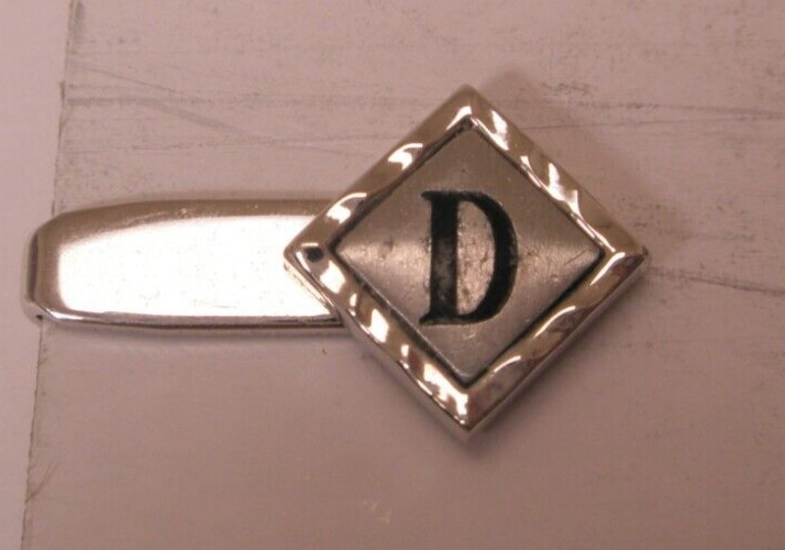 D Monogram Initials Letter Vintage TINY SMALL Tie… - image 3