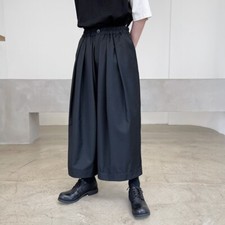 Men's wide leg pants loose Japanese Streetwear High Waist Cargo trousers