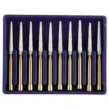 10Pcs/Box Dental Orthodontic Carbide Burs Debonding Finishing Tapper FG 8104