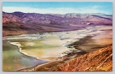 Dante's View Death Valley Lake Manly Badwater Chrome Postcard Unposted