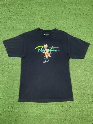 Primitive Skateboarding Mens Size Medium Rick And Morty T-Shirt Navy Blue