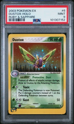 2003 Pokemon EX Ruby & Sapphire Dustox Holo 6/109 PSA 9