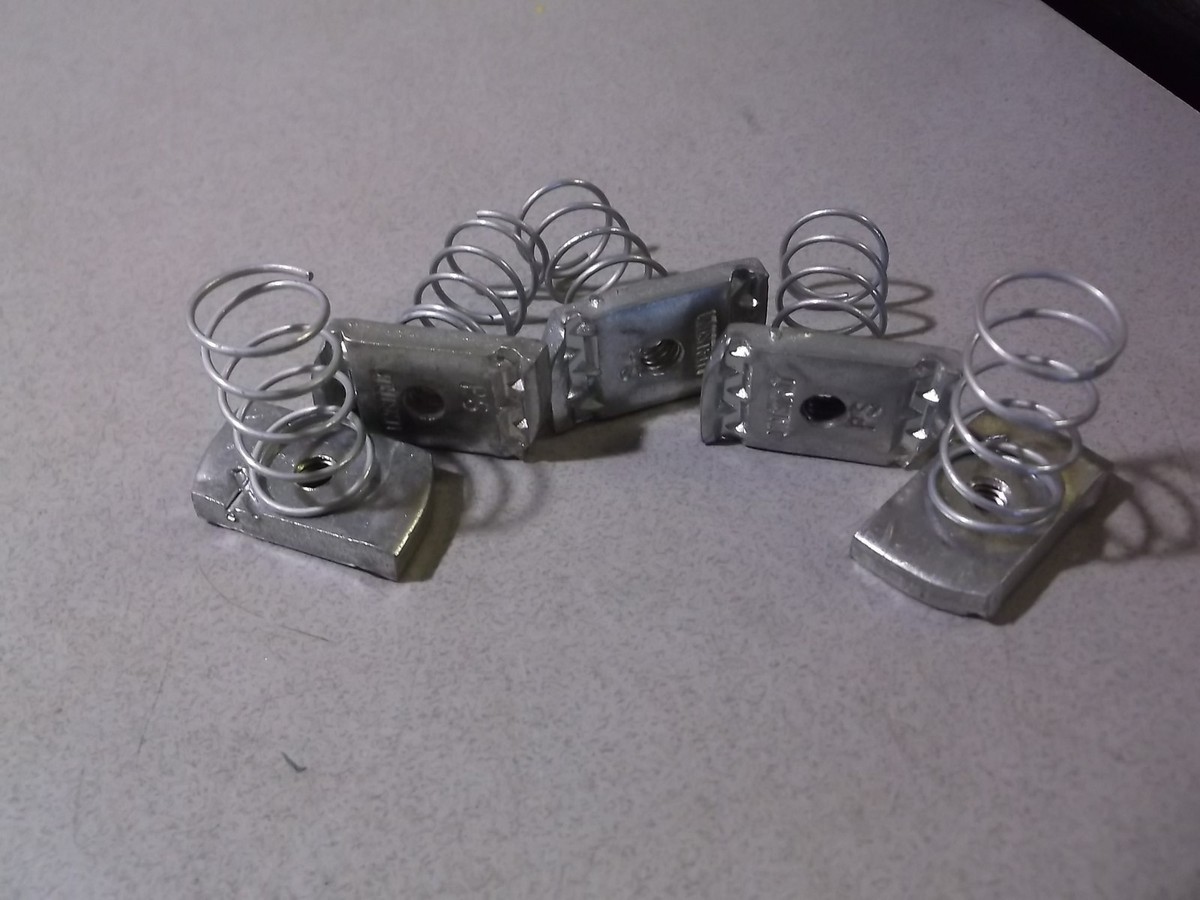 【U LAN】Spring Nut Training Set-up Pants Unistrut Power Strut PS Spring Nut Channel Nut, Lot of 5