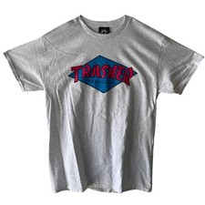 Thrasher Magazine DIAMOND LOGO Skateboard T Shirt Heather Grey sz Medium