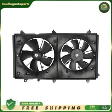 621580 For 2003-2007 Honda Accord 2.4L Dual Radiator Condenser Fan Assembly