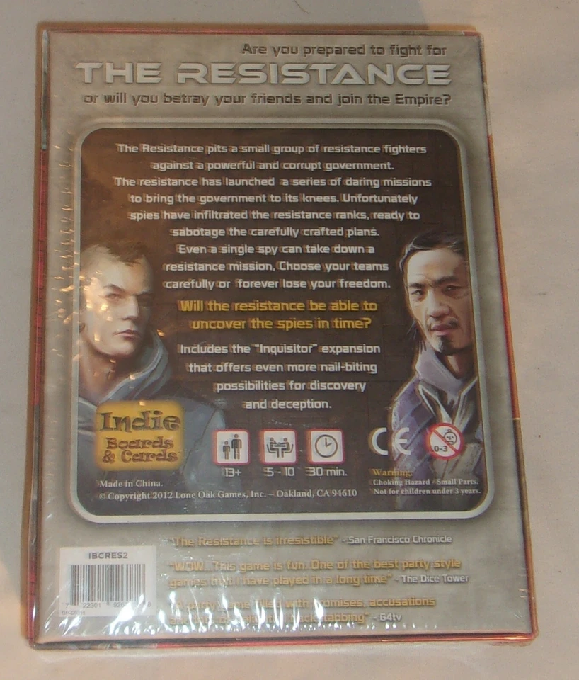 DON ESKRIDGE'S THE RESISTANCE INDIE BOARDS & CARDS NEW IN PACKAGE - Image 2 of 2