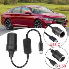 USB/USB-C Stecker auf Auto Zigarettenanzünder Buchse Konverter Adapterkabel 12V