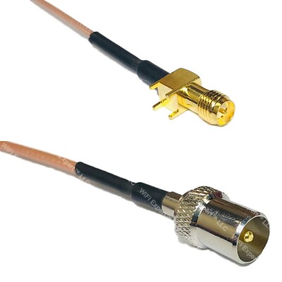 RG178 RP-SMA Female PCB to DVB TV Pal Male Coax RF Cable USA-Ship