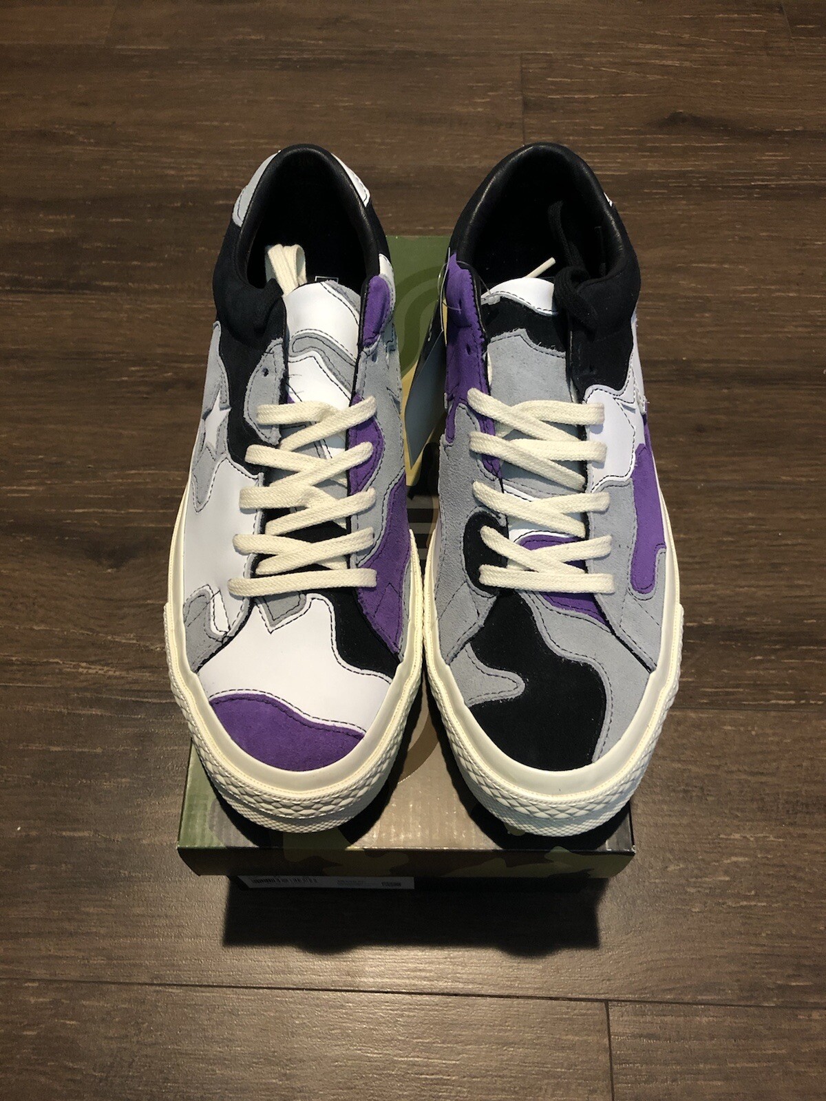Converse Sneakersnstuff One Star Men\u0026#039;s Sneakers US sz 9.5 Purple Camo  Gray SNS X | eBay