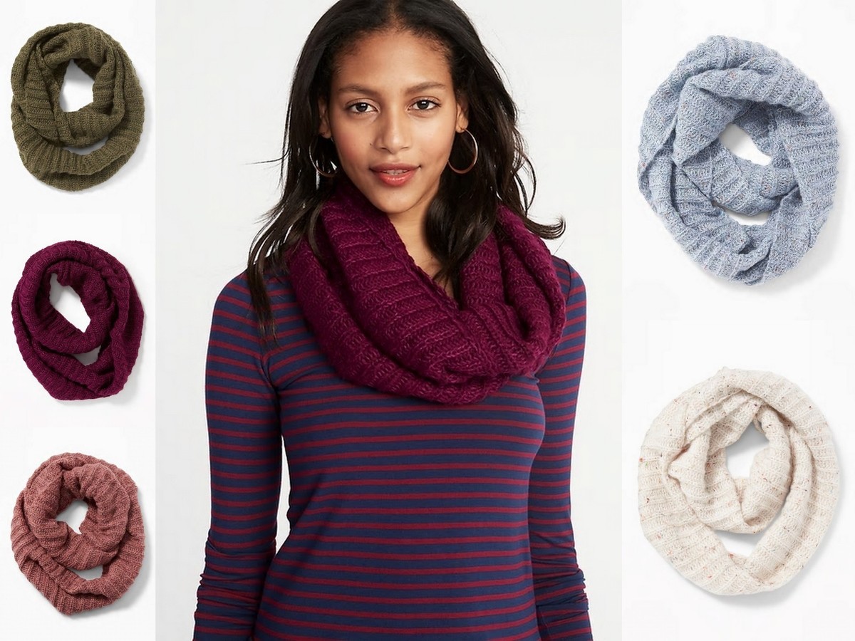 NWT Old Navy Rib-Knit Sweater Infinity Scarf for Women Soft Warm