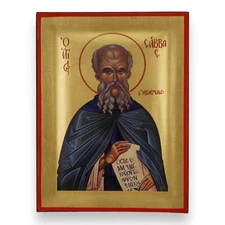 St Sava of Serbia Icon - Premium Handmade Greek Orthodox Byzantine Icon