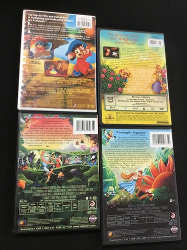 An American Tail 1 2 + Secret Nimh + Ferngully + Thumbelina DVD Lot DON BLUTH 90 - Picture 3 of 4