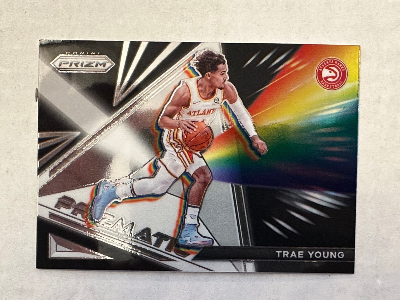 TRAE YOUNG 2021-22 FAST BREAK Prizm Prizmatic Insert SP #17 NM OR BETTER (DS)