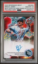 2023 Bowman's Best #B23BJ Brock Jones Auto Mini Diamond #/25 PSA 10