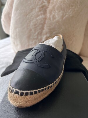 Chanel Espadrilles Sz 36 Lambskin 