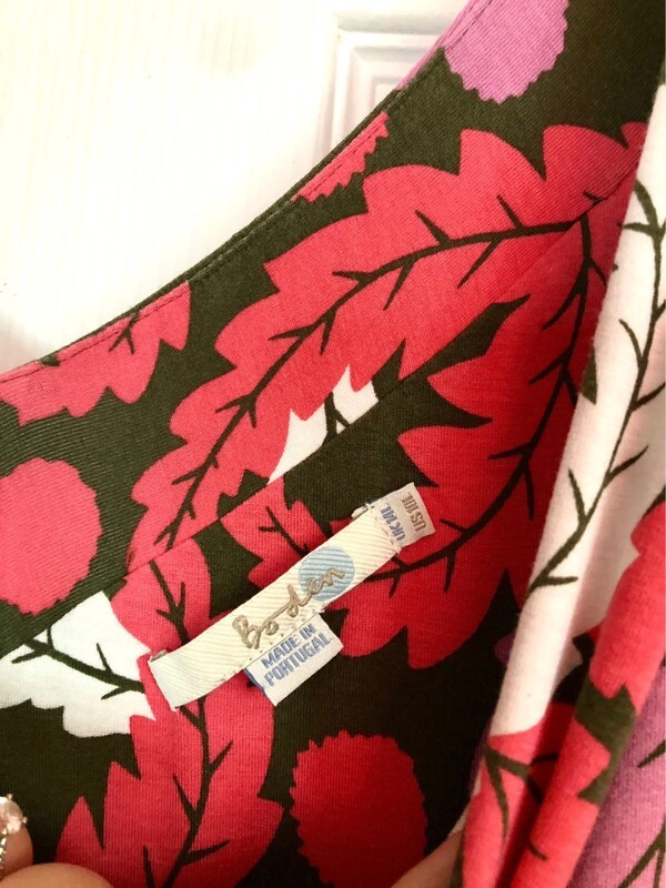 Boden Pink Multicoloured Patterned Sleeveless Mid… - image 13