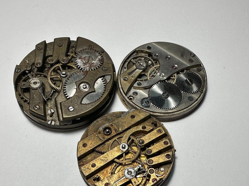 LOT OF 3 HIGH GRADE SWISS ANTIQUE POCKET WATCH MOVEMENT