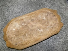 Carved Wooden Dough Bowl Primitive Wood Trencher Tray Rustic Home Decor 19"