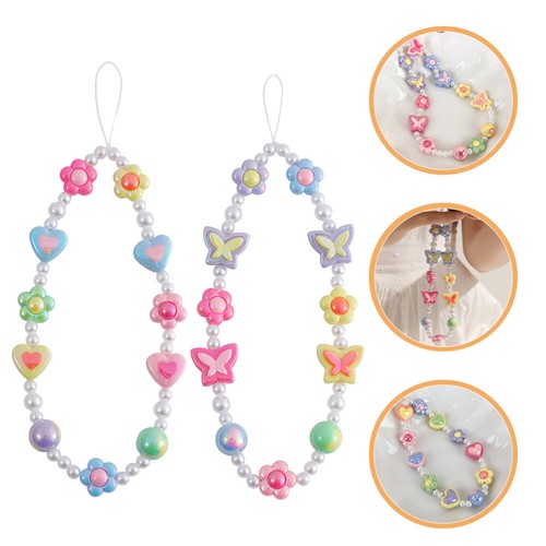 2 PCS Fille Chaîne De Téléphonie Mobile Pendentif Sangle Téléphone Portable - Zdjęcie 3 z 12