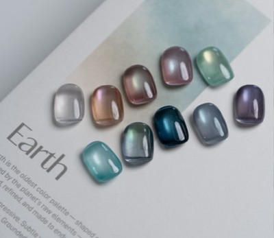 FAUVE Earth Cat Eye Magnetic Gel Nail Polish 8 Colors Set UV/LED K-Beauty