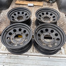 Modular 16 x 10 Black Steel Wheels Rims for Land Rover Defender (ET-32) x 4