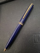 Authentic Montblanc Generation Dark Blue Resin w/ Gold Trim Ballpoint Pen Rare