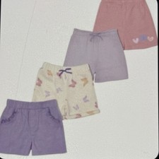 Girls Short Set In Size 5 New With Tags  Free Shipping Multicolor Easy Pull On