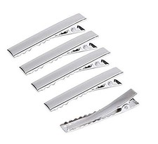 50 Pieces 5.6cm / 2.2inch Alligator Hair Clip Flat Top with Teeth for Arts ...