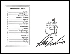 Lee Trevino August Masters Scorecard Signed Auto Autographed