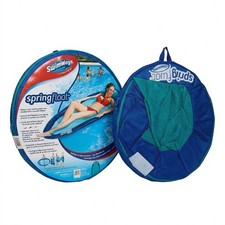 SwimWays Spring Float Original Pool Lounger Inflatable Mesh Adult Float - Blue
