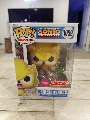 Funko Pop! Plus Super Sonic With Emeralds #1059 Flocked Target Exclusive