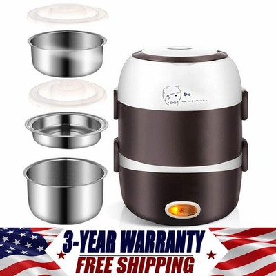 Electric 3 Layers Lunch Box Portable Car Office Food Warmer Heater Container