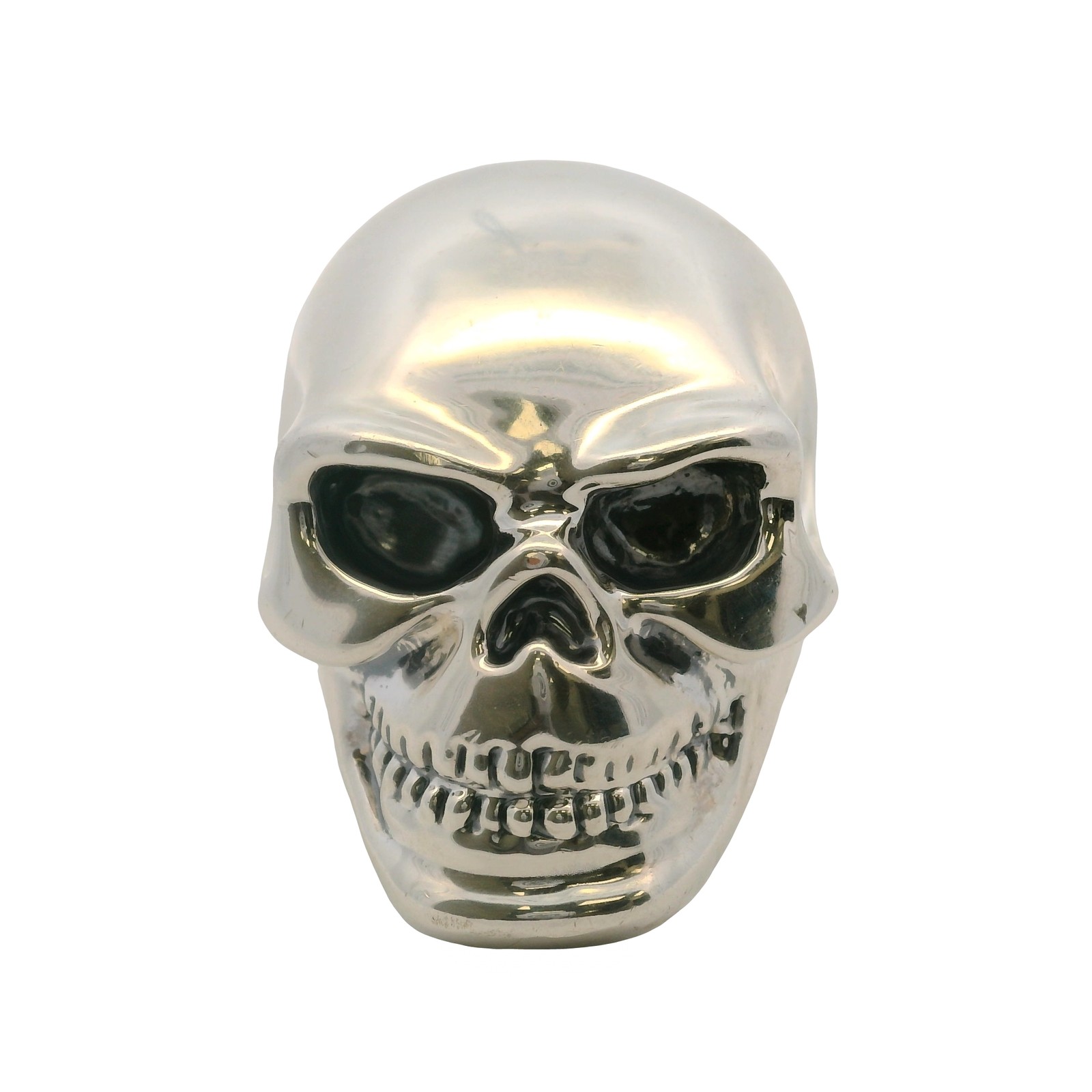 Large Solid 925 Sterling Silver Skull Ring Made I… - image 1