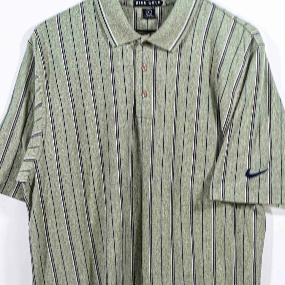 Camisa Polo Nike Golf Rayas Tonal Grande De Colección Años 90 Clásica Foto 3 de 4