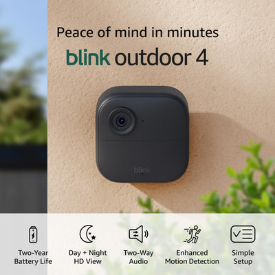 Outdoor 4   Wireless Smart Security Camera, Two-Year Battery Life, 1080P HD Day