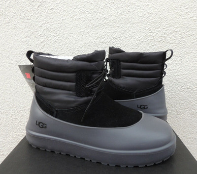 UGG BLACK CLASSIC MINI LACE-UP WEATHER WINTER BOOTS, MEN US 8/ EUR 41 ~ NIB