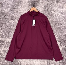 New Rhone Session 1/4 Zip XL Mens Grape Wine Pullover