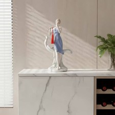 6 St&uuml;ck Porzellan Musikfigur Elegant Ballett Skulptur K&uuml;nstlerisch f&uuml;r Vitrine