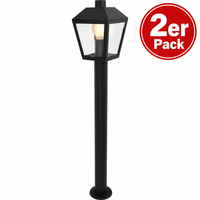 2X AußEnwegeleuchte Wegeleuchte IP44 Gartenleuchte 15X80 Cm E27 Vigevano