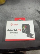 Fender Flash 2.0 Pro Rechargeable Clip On Tuner Black Brand New N Box 0239962000